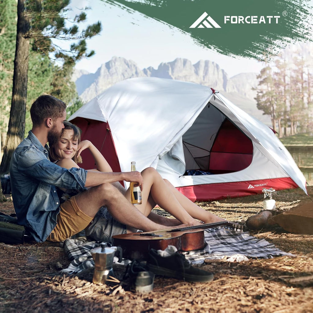 Tent for 2 and 3 Person Is Waterproof and Windproof, Camping Tent for 3 to 4 Seasons,Lightweight Aluminum Pole Backpacking Tent Can Be Set up Quickly,Great for Hiking