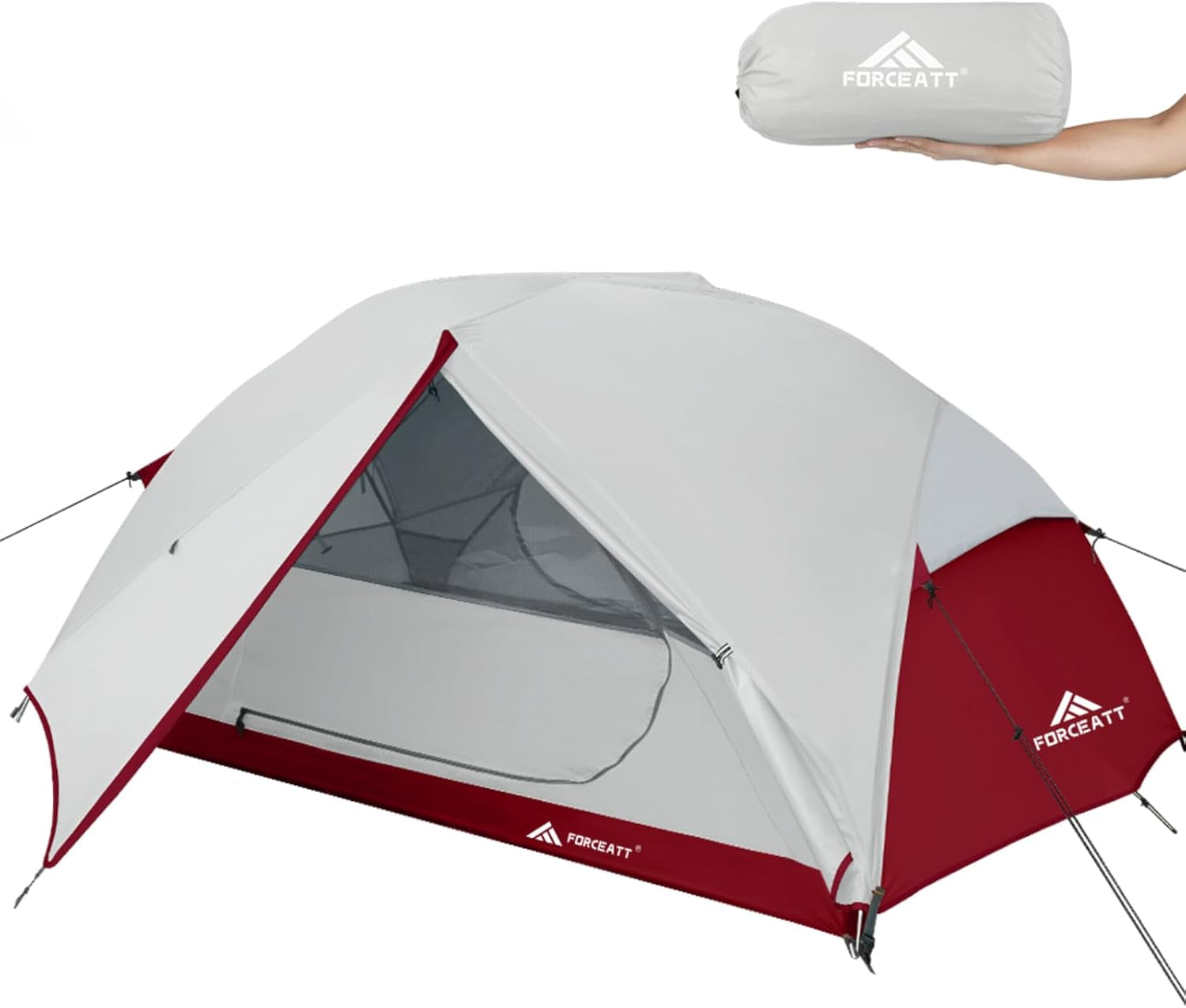 Tent for 2 and 3 Person Is Waterproof and Windproof, Camping Tent for 3 to 4 Seasons,Lightweight Aluminum Pole Backpacking Tent Can Be Set up Quickly,Great for Hiking
