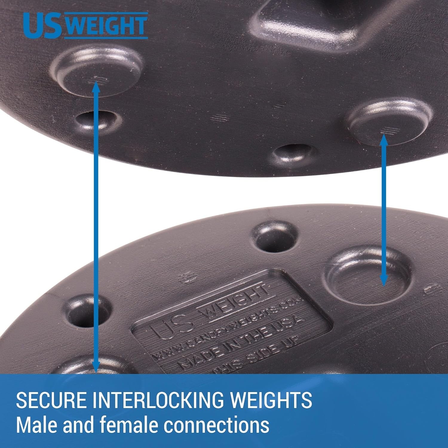 40 Pound Canopy Weight Set of 4 and Carry Strap with No-Pinch Design - Easy Installation and Removal to Secure Tents, Canopies, and Umbrellas at Outdoor Events