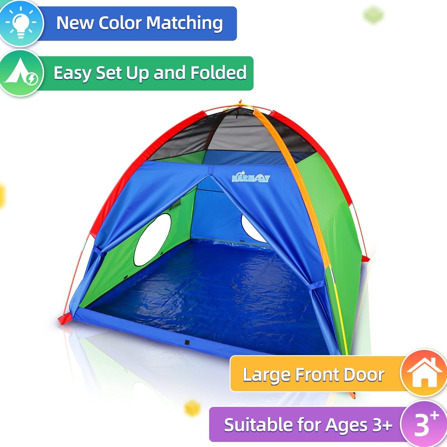 ® Play Tent Easy Fun Dome Tent for Kids Indoor/Outdoor Fun - 60 X 60 X 44 Inch